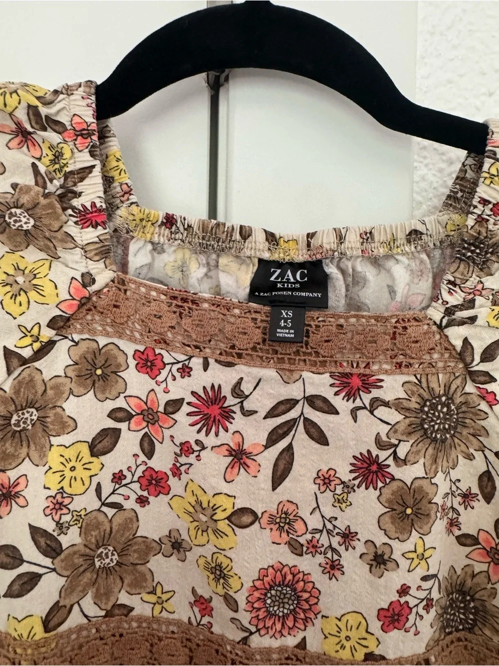 Zac Kids by Zac Posen Girls Floral Cotton Dress Size Small 4-5